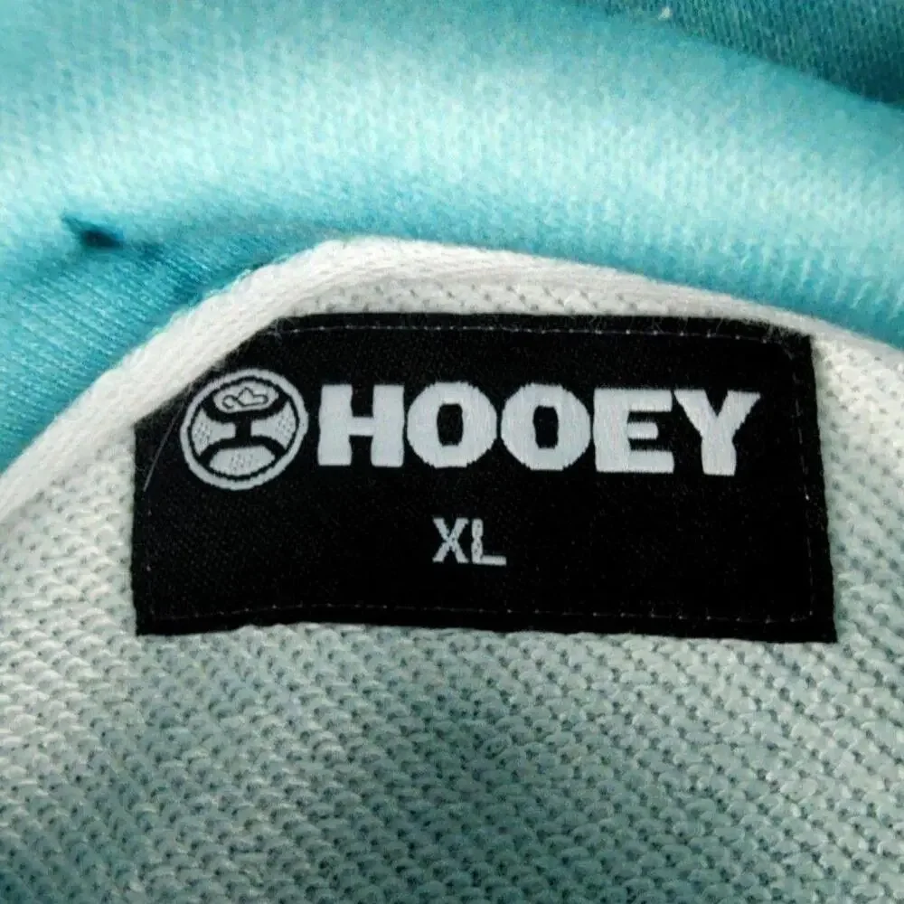 Hooey Hoodie Sweatshirt Womens XL Blue Rope Like A Girl Marble Fleece Pullover